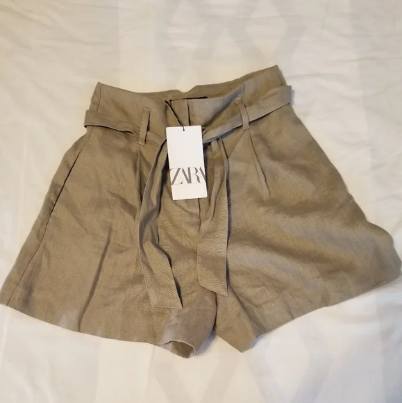 NWT Zara Short Women's Beige Size Small - Picture 2 of 10